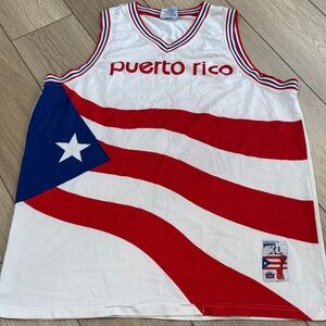 Vintage Mega USA Puerto Rico Flag basketball jersey Sz XL Flag All over print